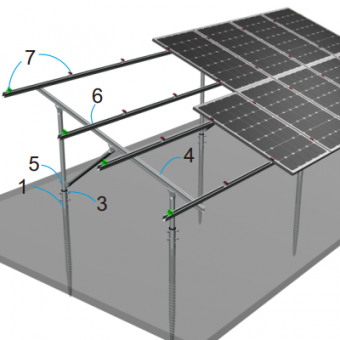 доставчик на соларна конструкция от стоманен тип от стомана